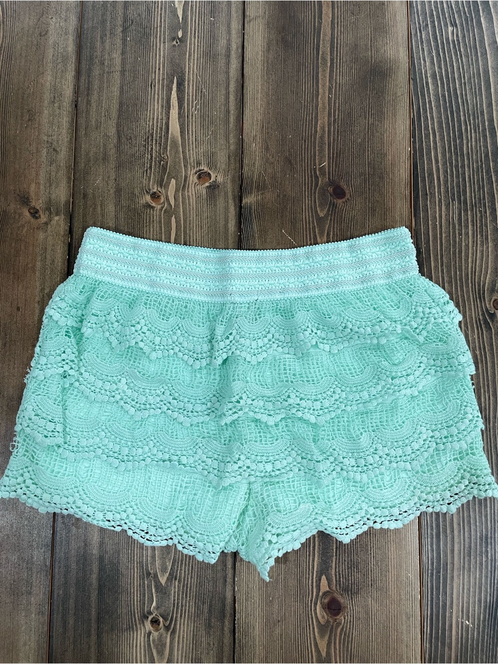 Women’s Mint Lace Crochet Rue21 Shorts - Picture 3 of 5